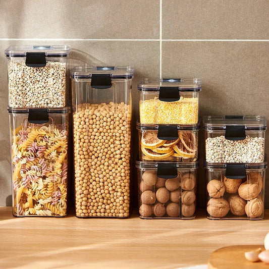 Airtight Sealed Storage Jars — Kitchen Grain & Pantry Organizer Set