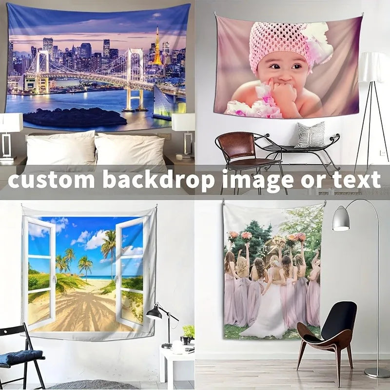 Custom Photo Tapestry — Personalized Wall Hanging for Any Occasion