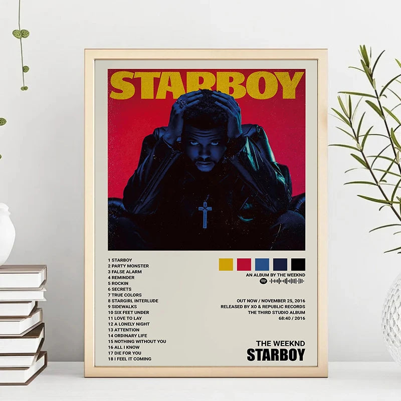 The Weeknd Hip Hop Canvas Wall Art — Music Poster Print for Home Decor