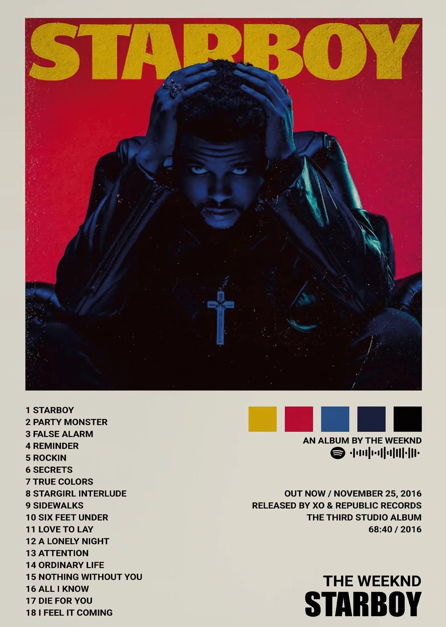 The Weeknd Hip Hop Canvas Wall Art — Music Poster Print for Home Decor