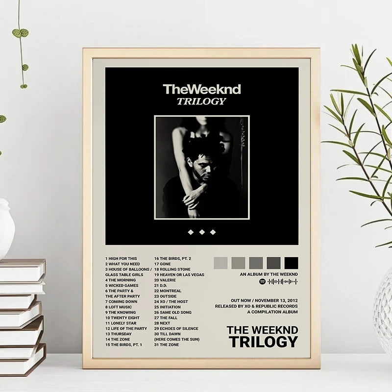 The Weeknd Hip Hop Canvas Wall Art — Music Poster Print for Home Decor