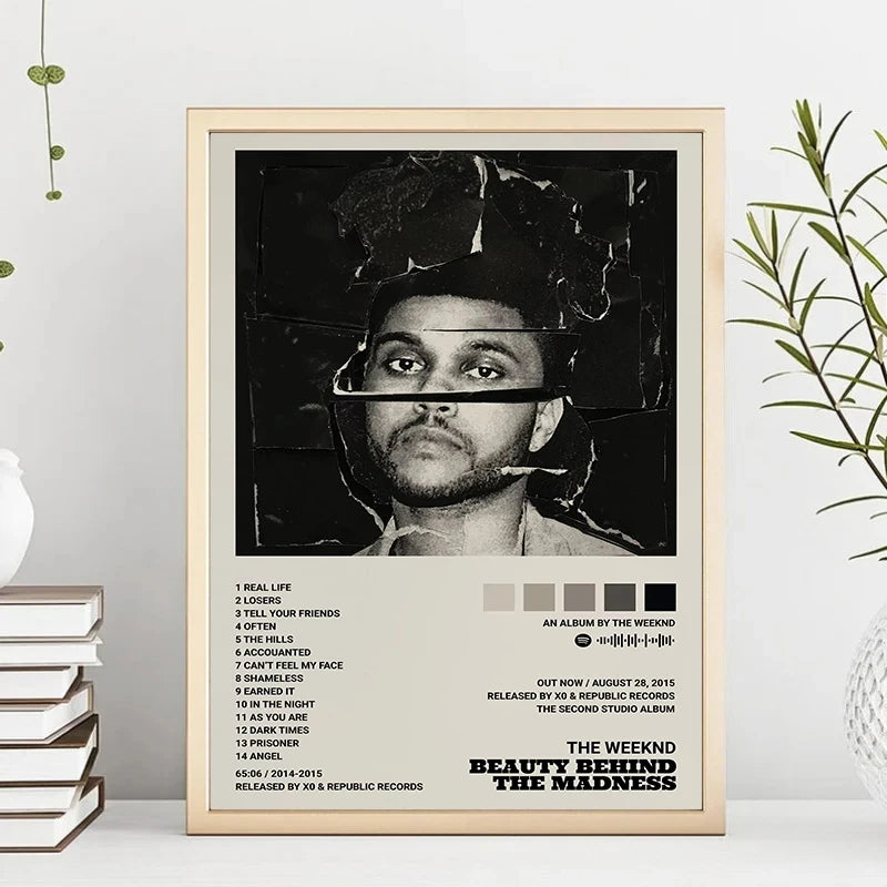 The Weeknd Hip Hop Canvas Wall Art — Music Poster Print for Home Decor