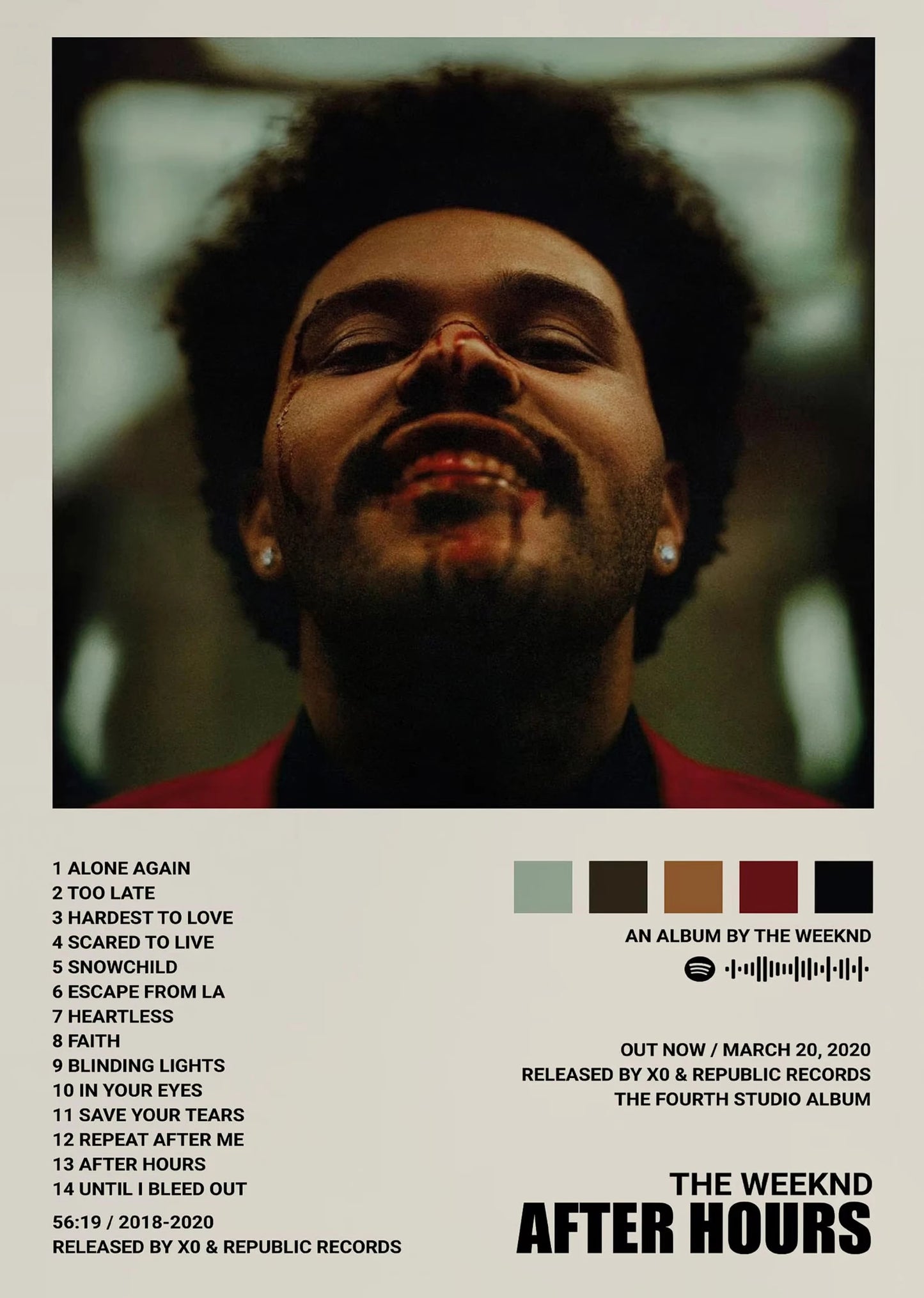 The Weeknd Hip Hop Canvas Wall Art — Music Poster Print for Home Decor