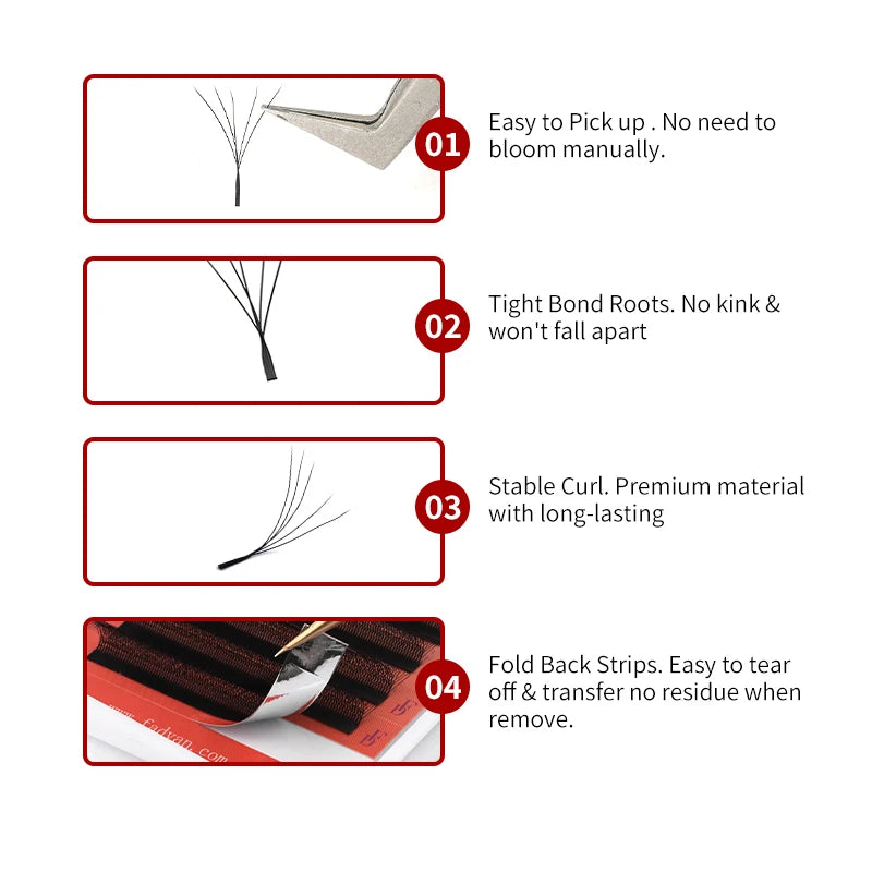 FADVAN Premade Volume Lash Fans — Faux Mink Eyelash Extensions