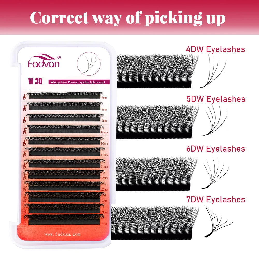 FADVAN Premade Volume Lash Fans — Faux Mink Eyelash Extensions