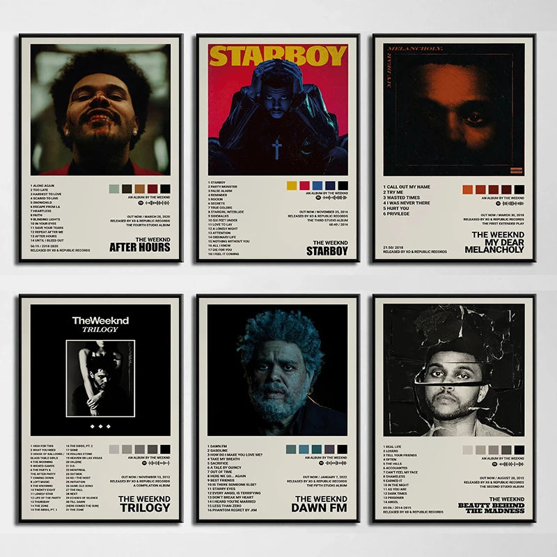 The Weeknd Hip Hop Canvas Wall Art — Music Poster Print for Home Decor
