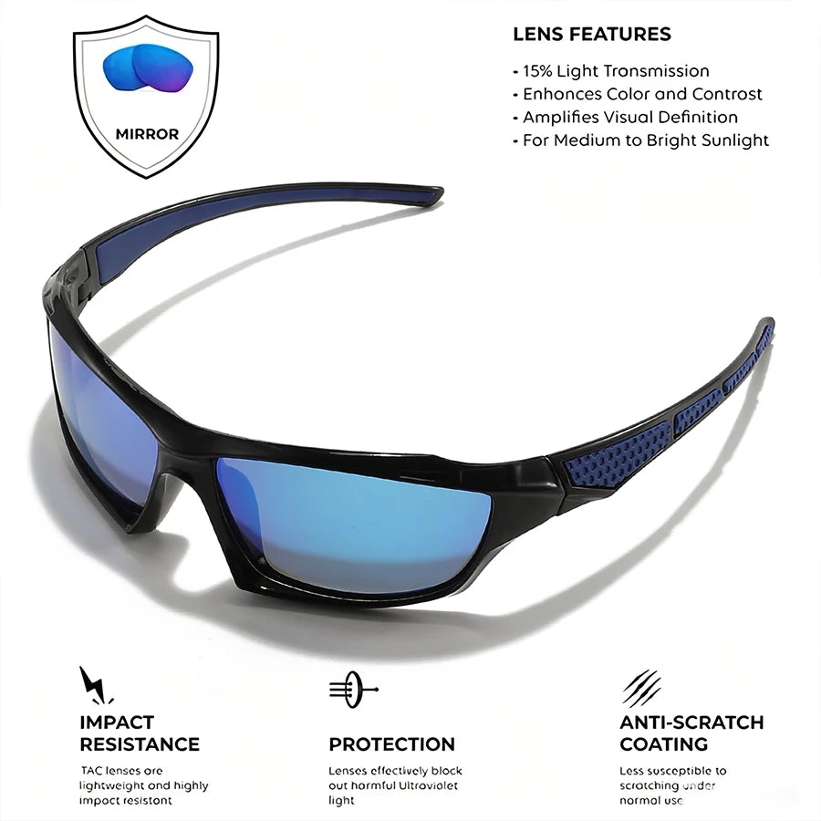 Polarized Sports Sunglasses — UV400 Round Frame for Men & Women
