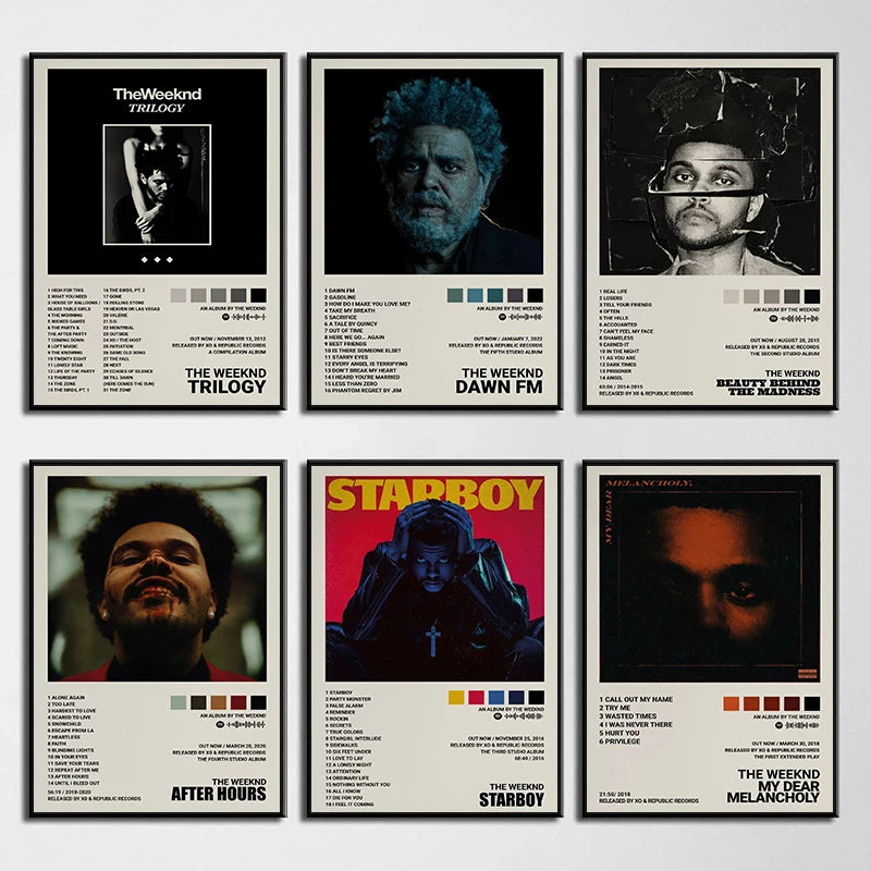 The Weeknd Hip Hop Canvas Wall Art — Music Poster Print for Home Decor