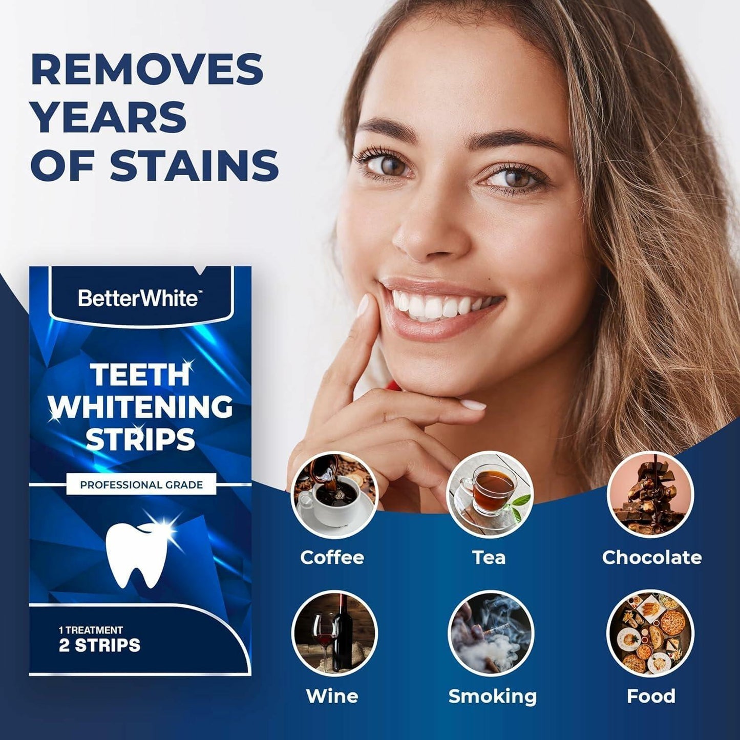 BetterWhite Teeth Whitening Strips — Peroxide-Free, 7-Day Treatment