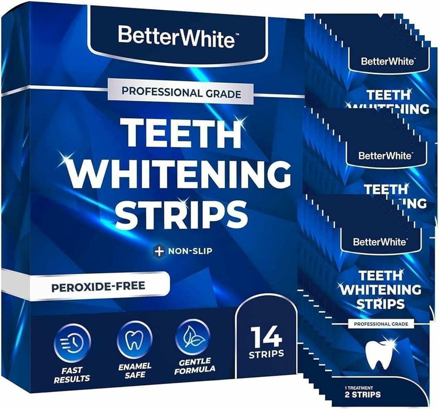 BetterWhite Teeth Whitening Strips — Peroxide-Free, 7-Day Treatment